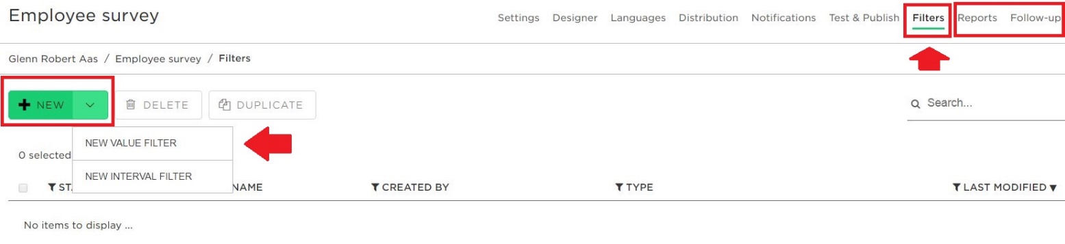 value filters