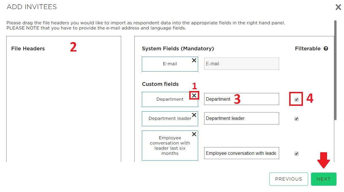You can choose to not import a custom field