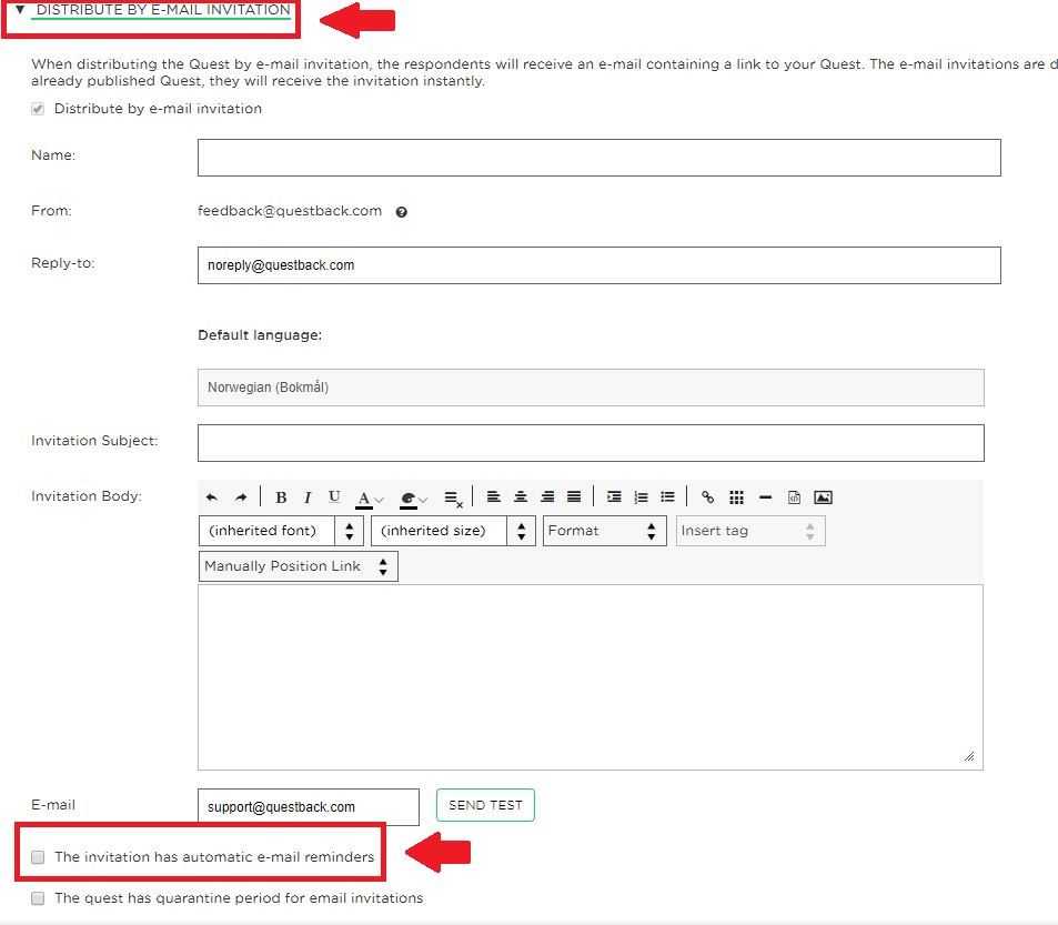 Distribute by e-mail invitation