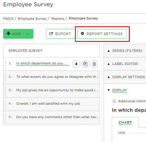 Report Settings