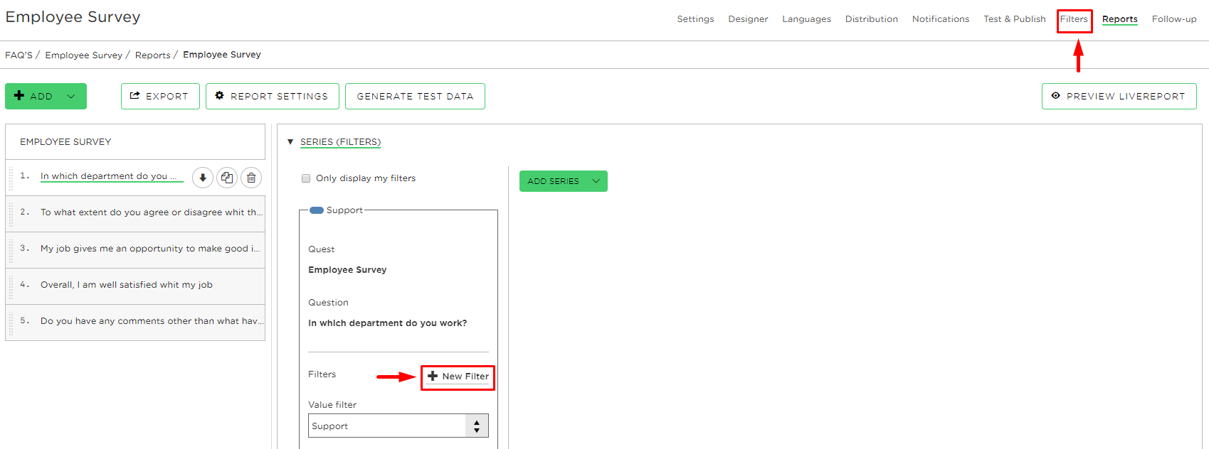 How to create a New Interval Filter