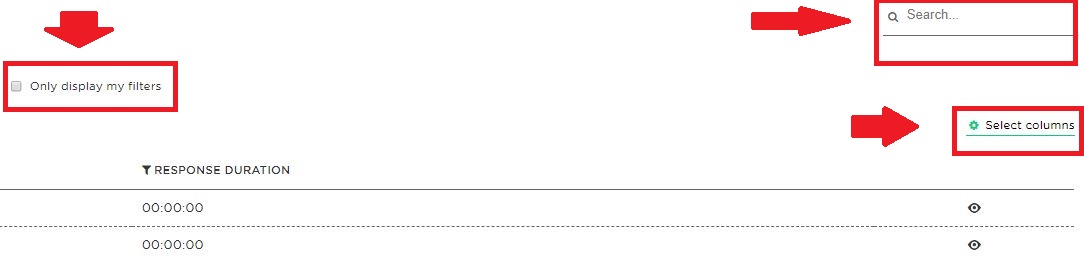 If you want to choose what kind of responses you want, click Select columns